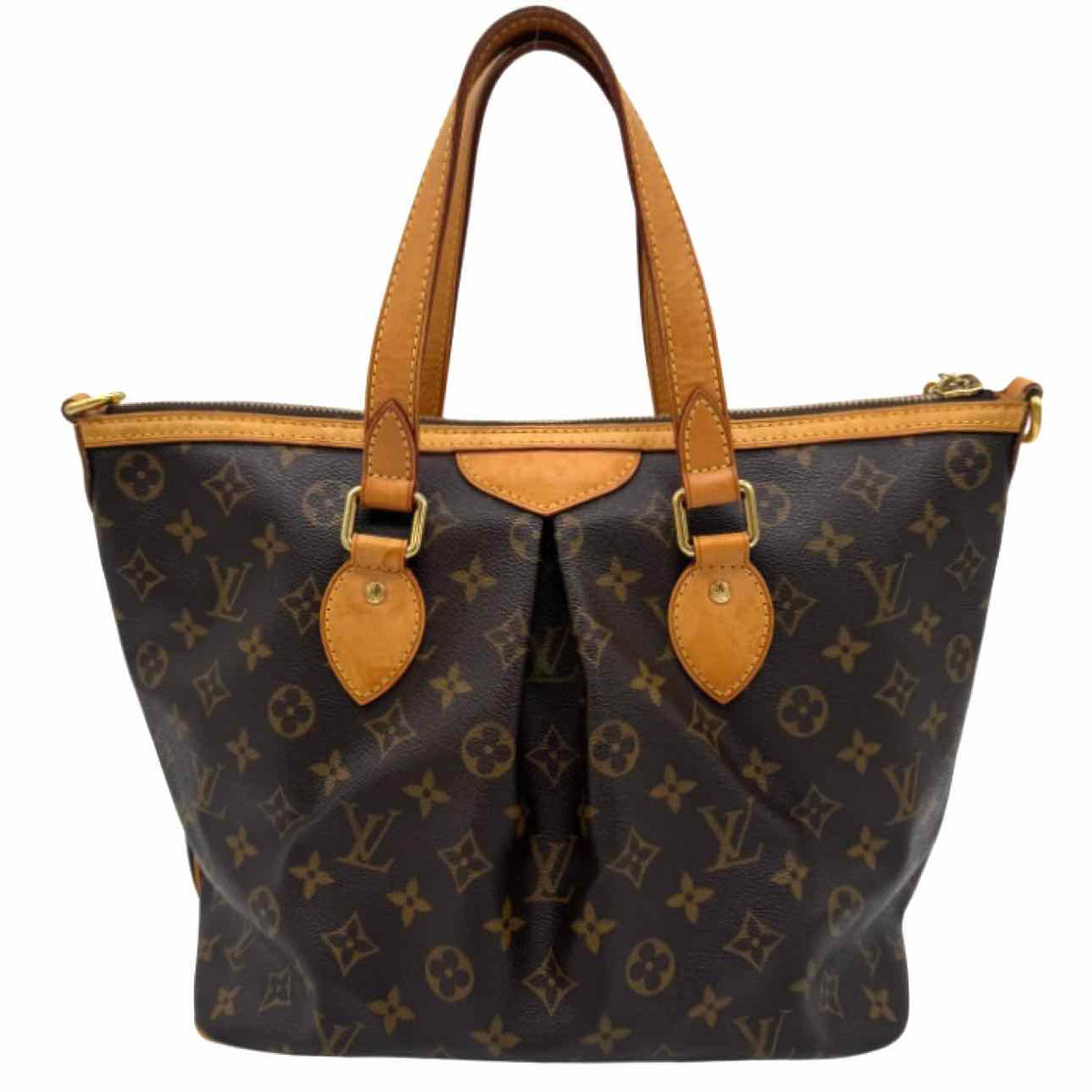 LOUIS VUITTON Monogram Canvas Palermo PM Tote Brown