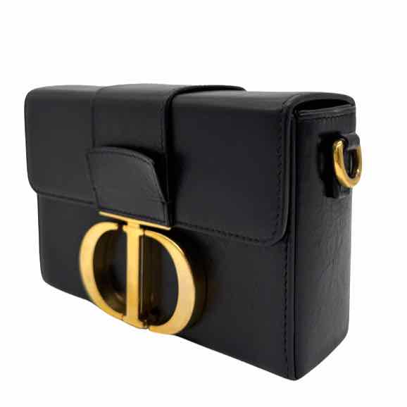 DIOR Box Calfskin Micro 30 Montaigne Flap Bag Black (Pre-Owned)