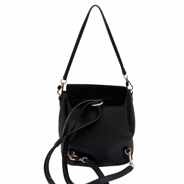 CHLOE Suede Calfskin Medium Faye Backpack Black (Pre-Owned)