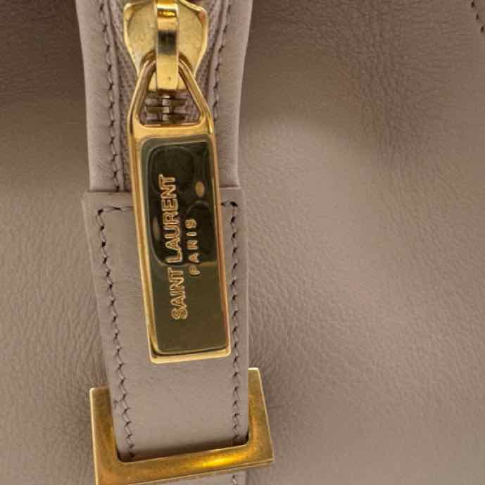 New Arrival - SAINT LAURENT Calfskin Medium Y Cabas Handbag Beige Gold HW