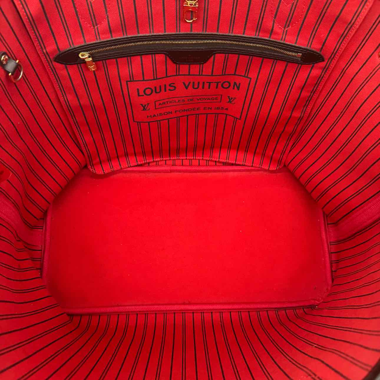 LOUIS VUITTON Damier Ebene Neverfull GM Brown Tote Bag