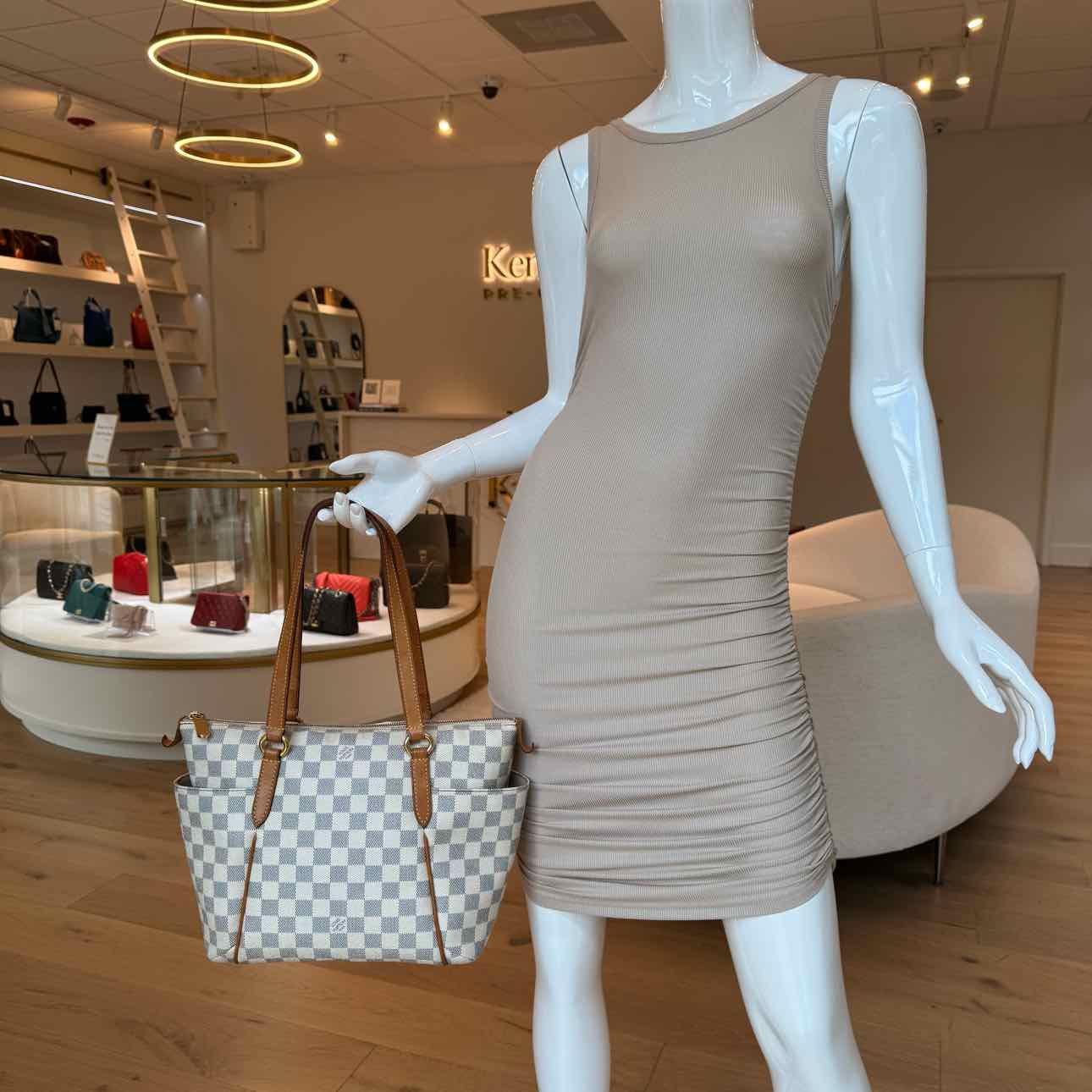 LOUIS VUITTON Damier Azur Totally PM Tote (Pre-Owned)