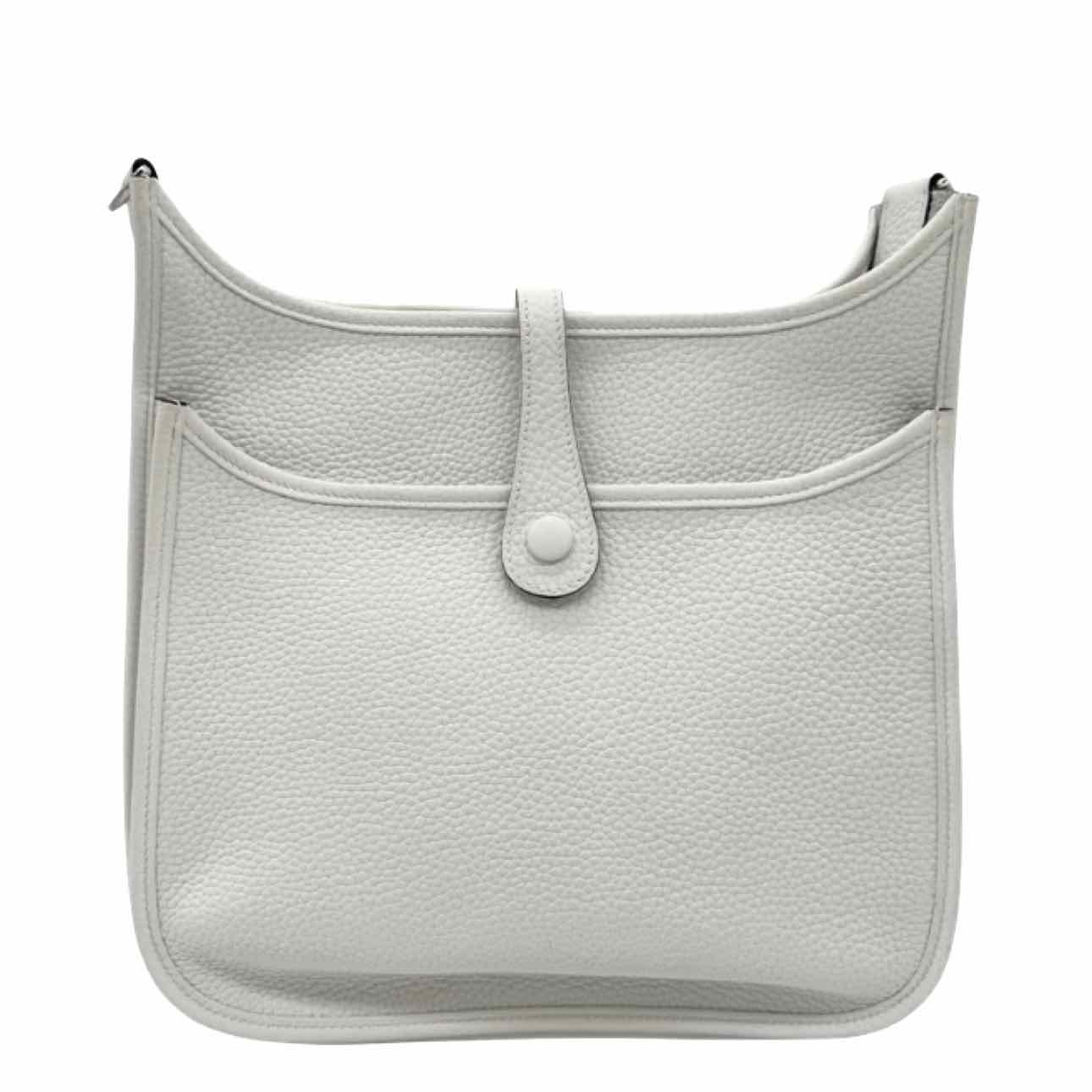 HERMES Clemence Evelyne III 29 Crossbody White