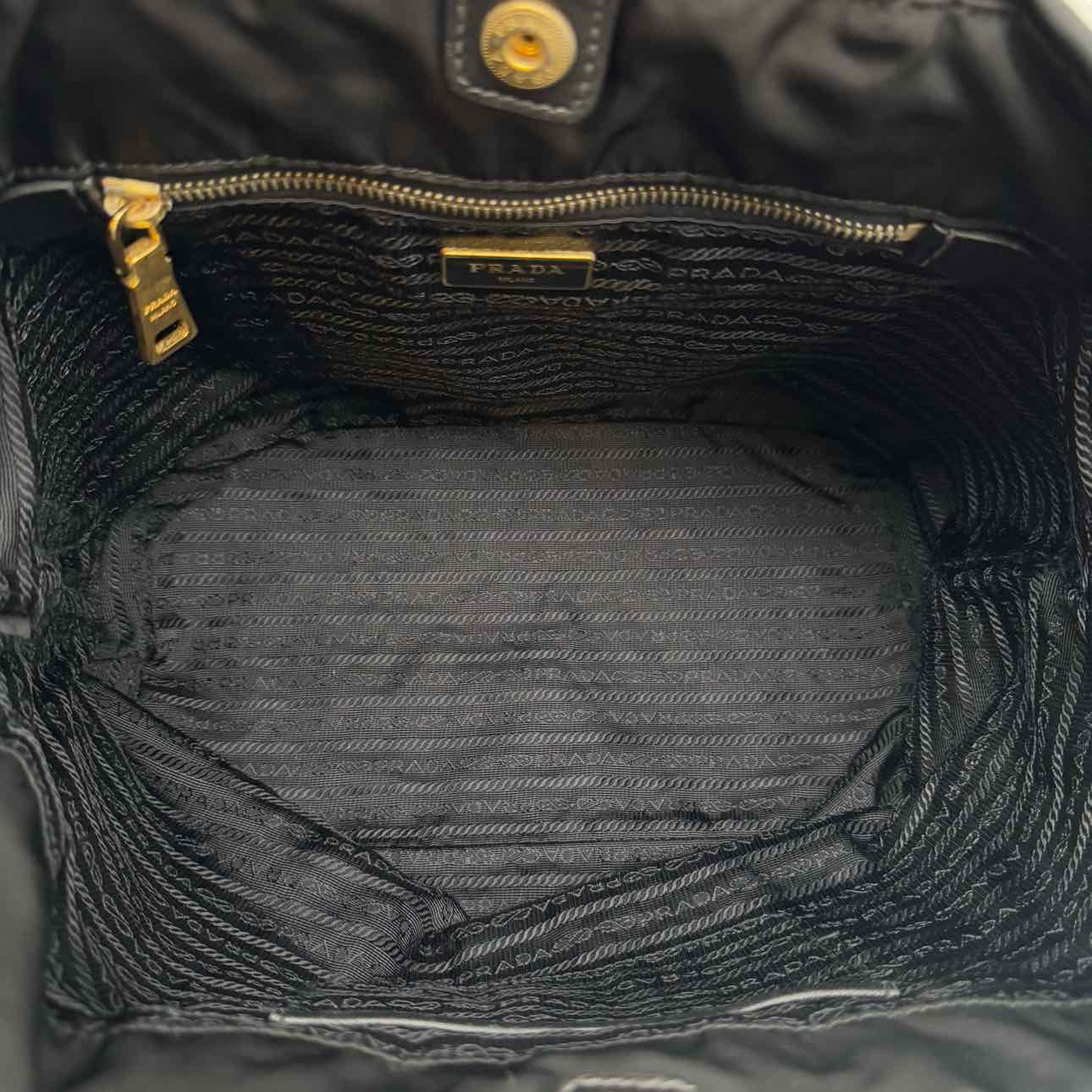 PRADA Tessuto Nylon Tote Bag Black (Pre-Owned)