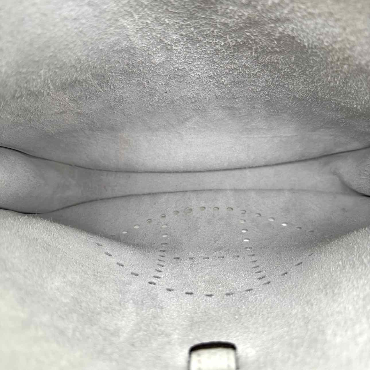 HERMES Clemence Evelyne III 29 Crossbody White