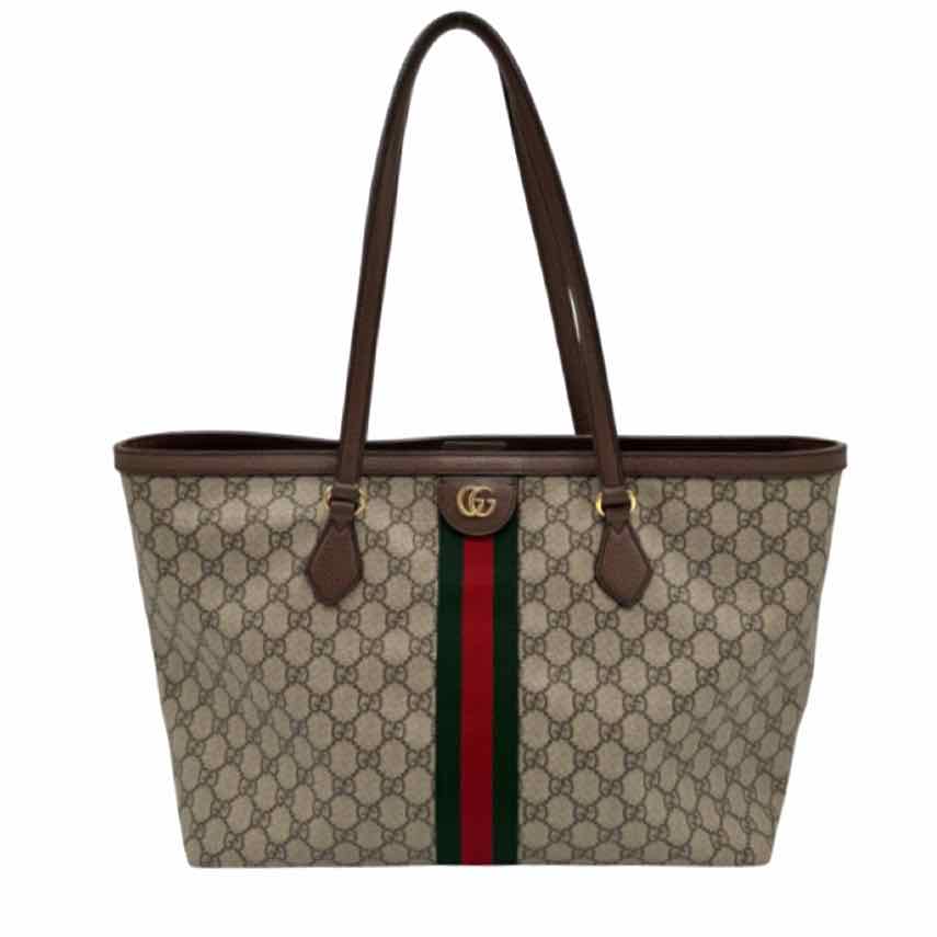 GUCCI GG Supreme Monogram Medium Ophidia Tote Bag Brown (Pre-Owned)