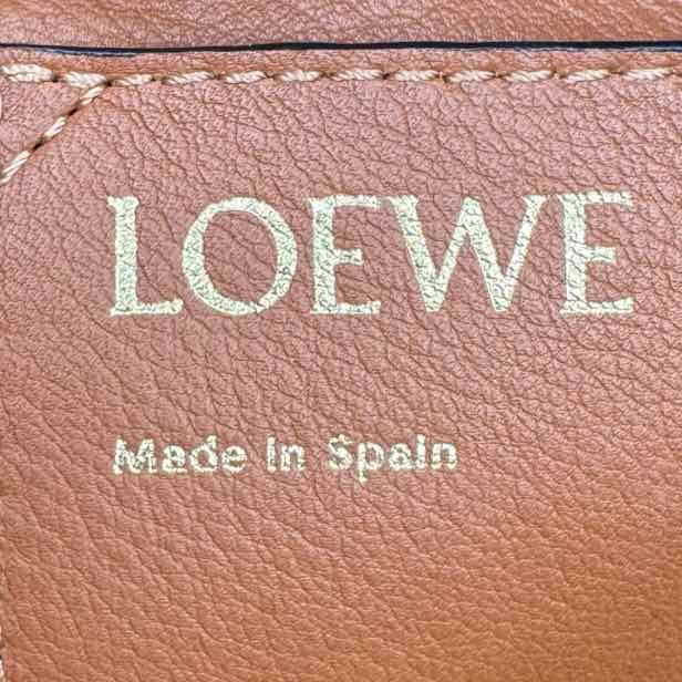 LOEWE Canvas Calfskin Medium Anagram Tote Bag (Pre-Owned)