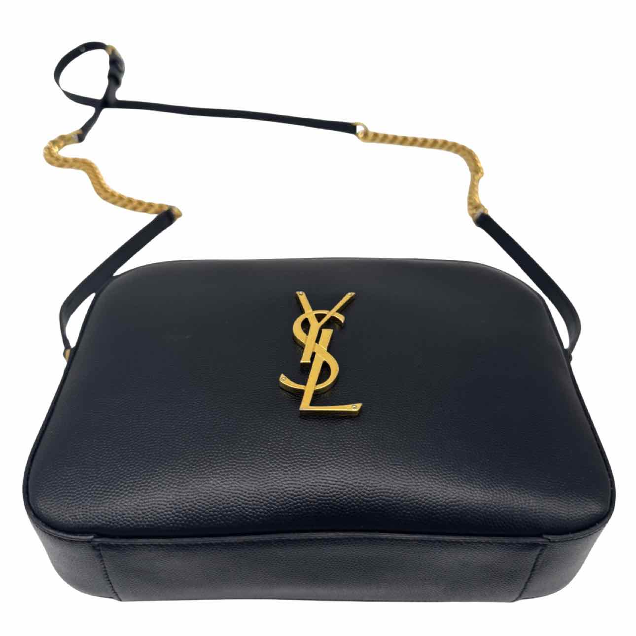 SAINT LAURENT Grain De Poudre Small Camera Bag Black