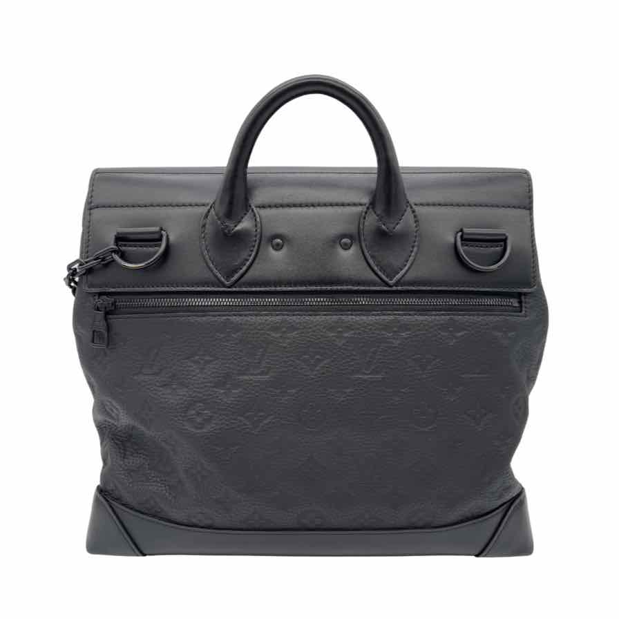 LOUIS VUITTON Taurillon Steamer PM Black (Pre-Owned)