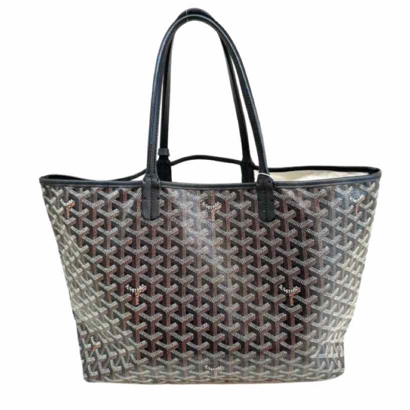 GOYARD Goyardine Saint Louis PM Tote Black (pre-owned)