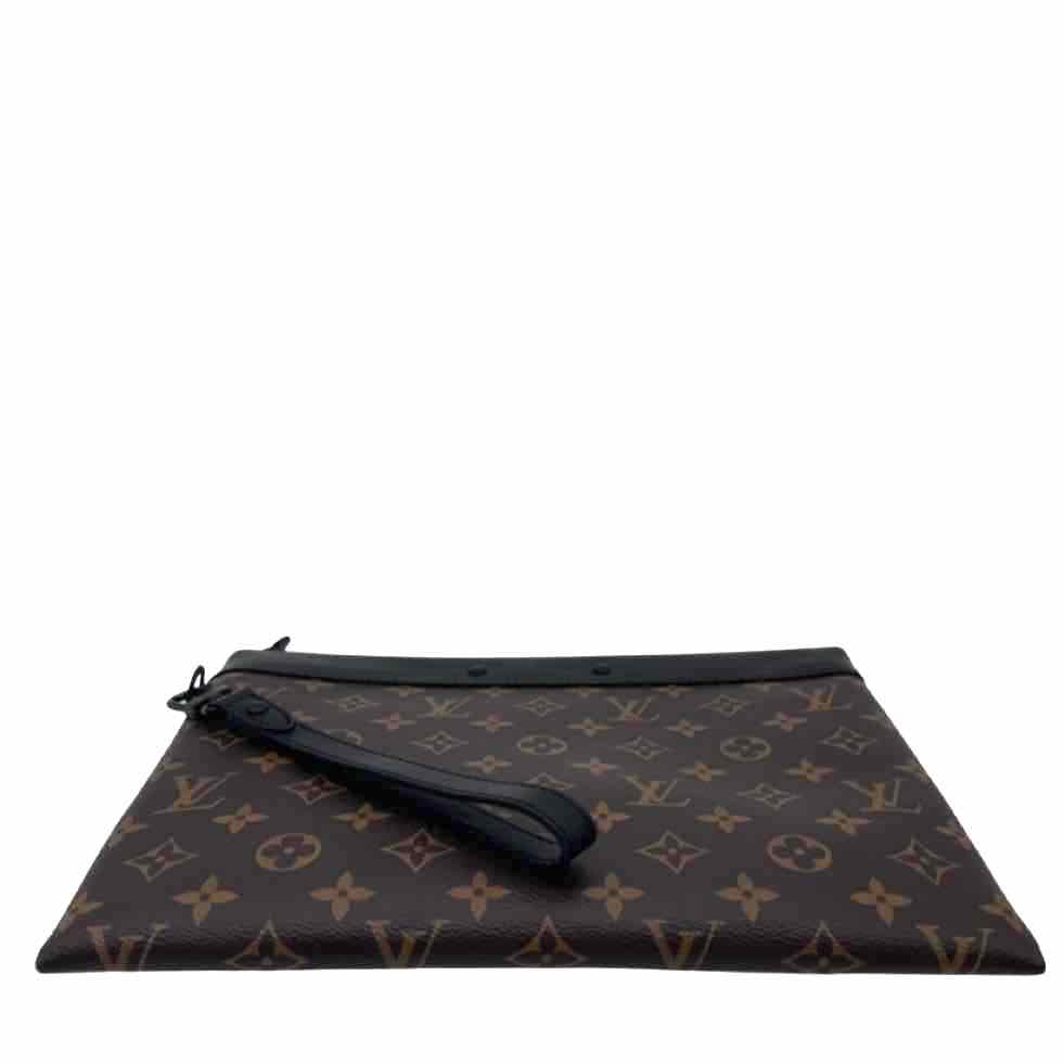 LOUIS VUITTON Monogram Canvas Macassar Clutch to Go (Pre-Owned)