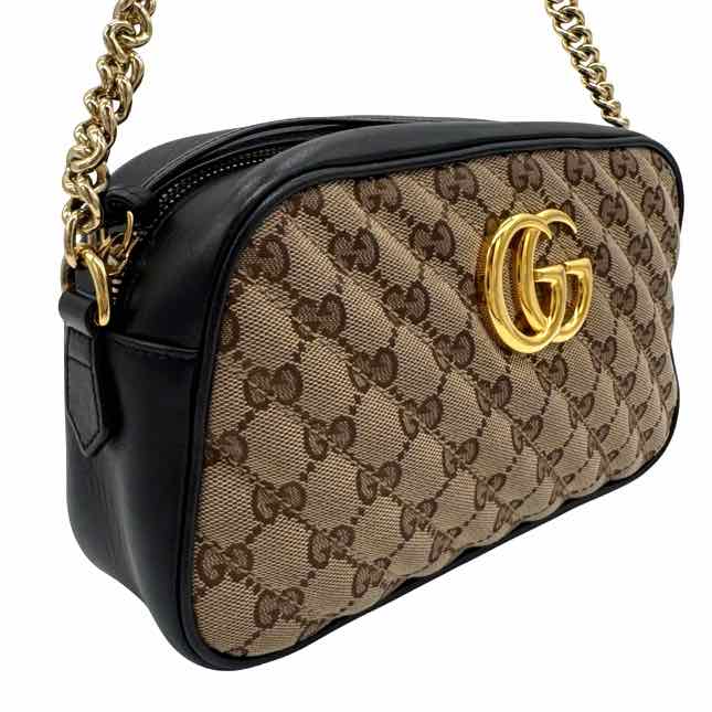 GUCCI Monogram Canvas Marmont Camera Bag (Pre-Owned)