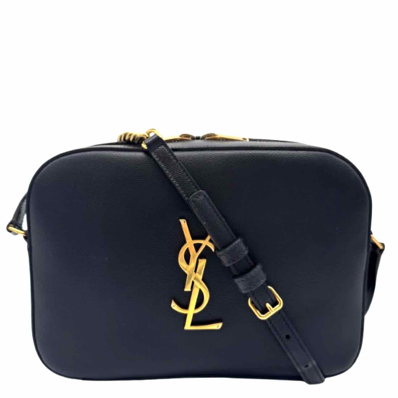 SAINT LAURENT Grain De Poudre Small Camera Bag Black