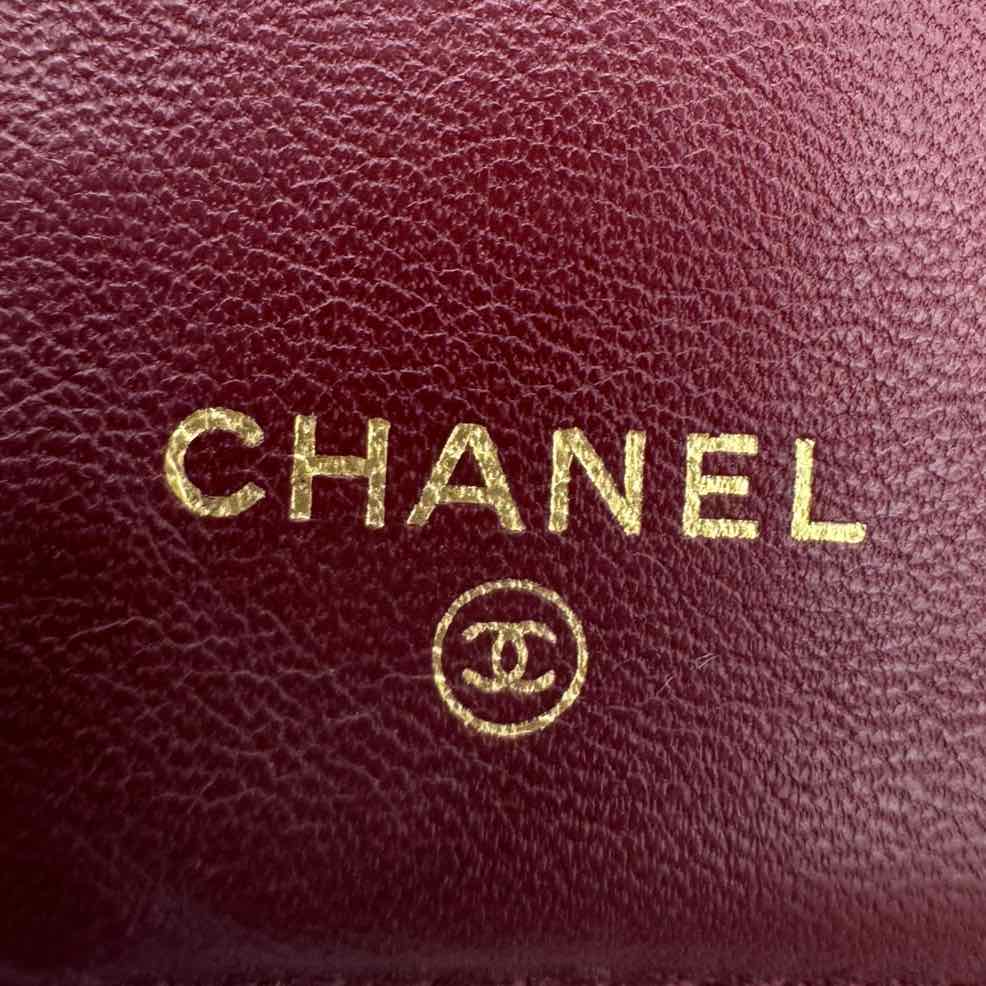 CHANEL Aged Calfskin Quilted Re-issue Yen Wallet Black (Pre-Owned)