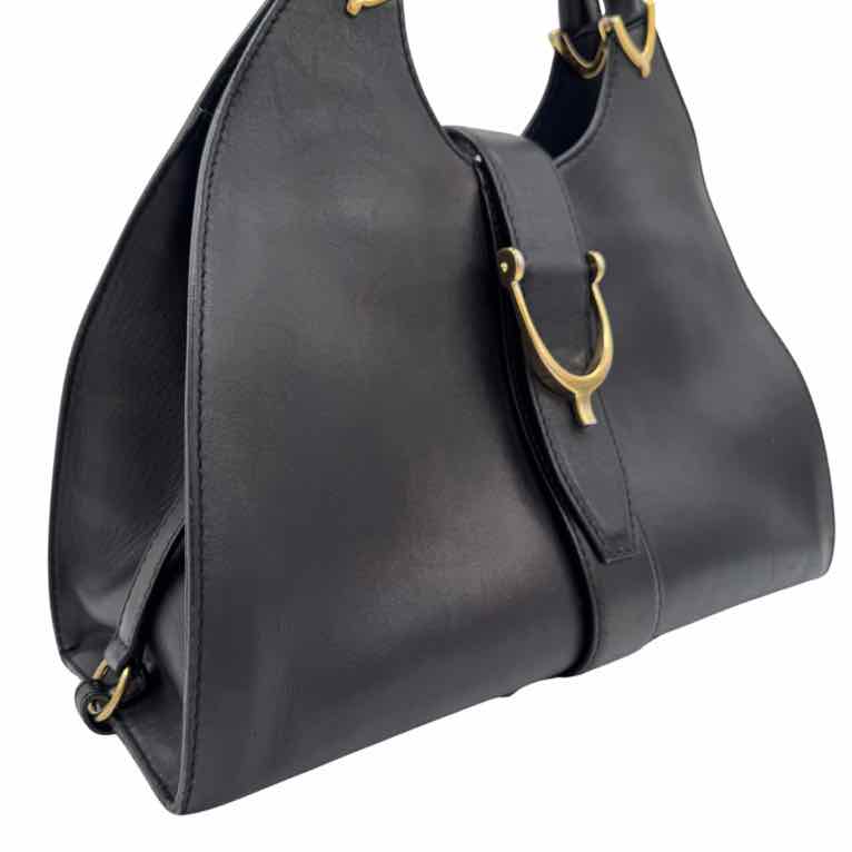 GUCCI Calfskin Stirrup Top Handle Bag Black (Pre-Ordered)