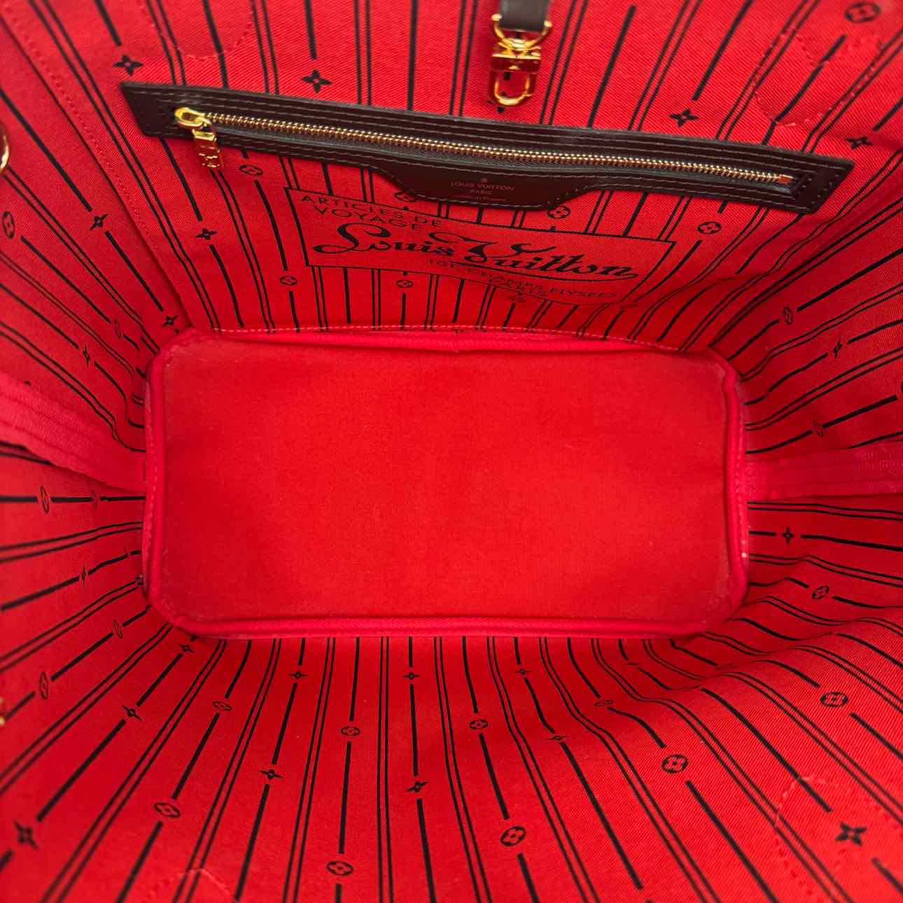 LOUIS VUITTON Damier Ebene Neverfull MM Brown