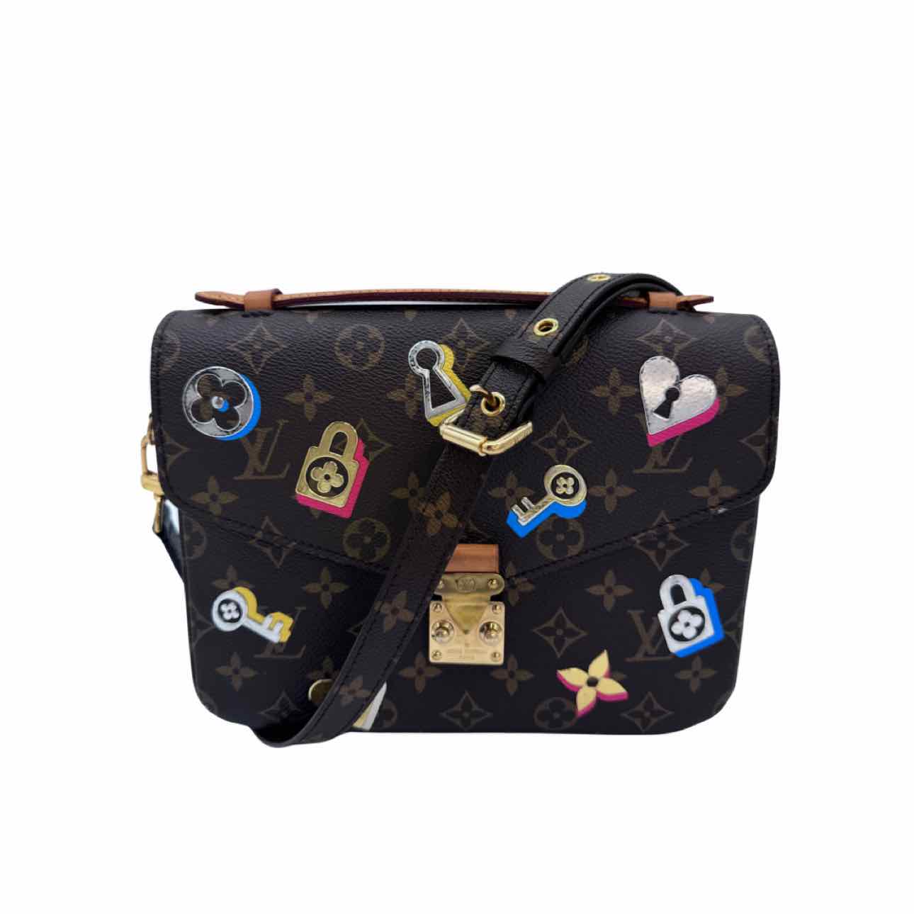 LOUIS VUITTON Monogram Canvas Love Lock Pochette Metis MM (Pre-Owned)