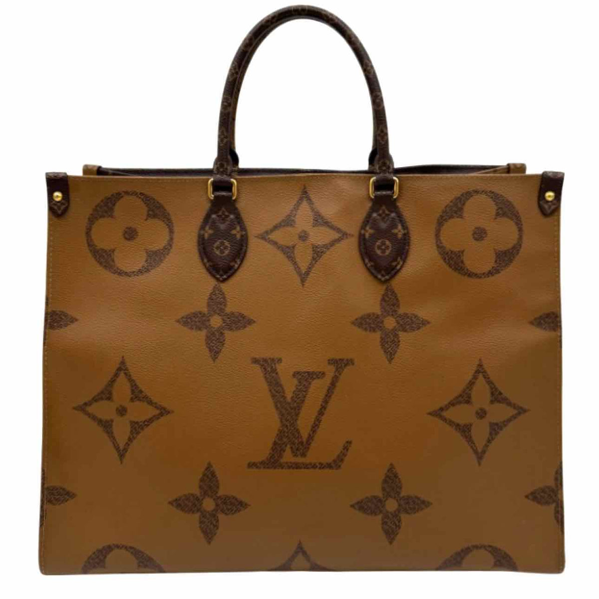 LOUIS VUITTON Monogram Giant Canvas OnTheGo GM Tote Brown