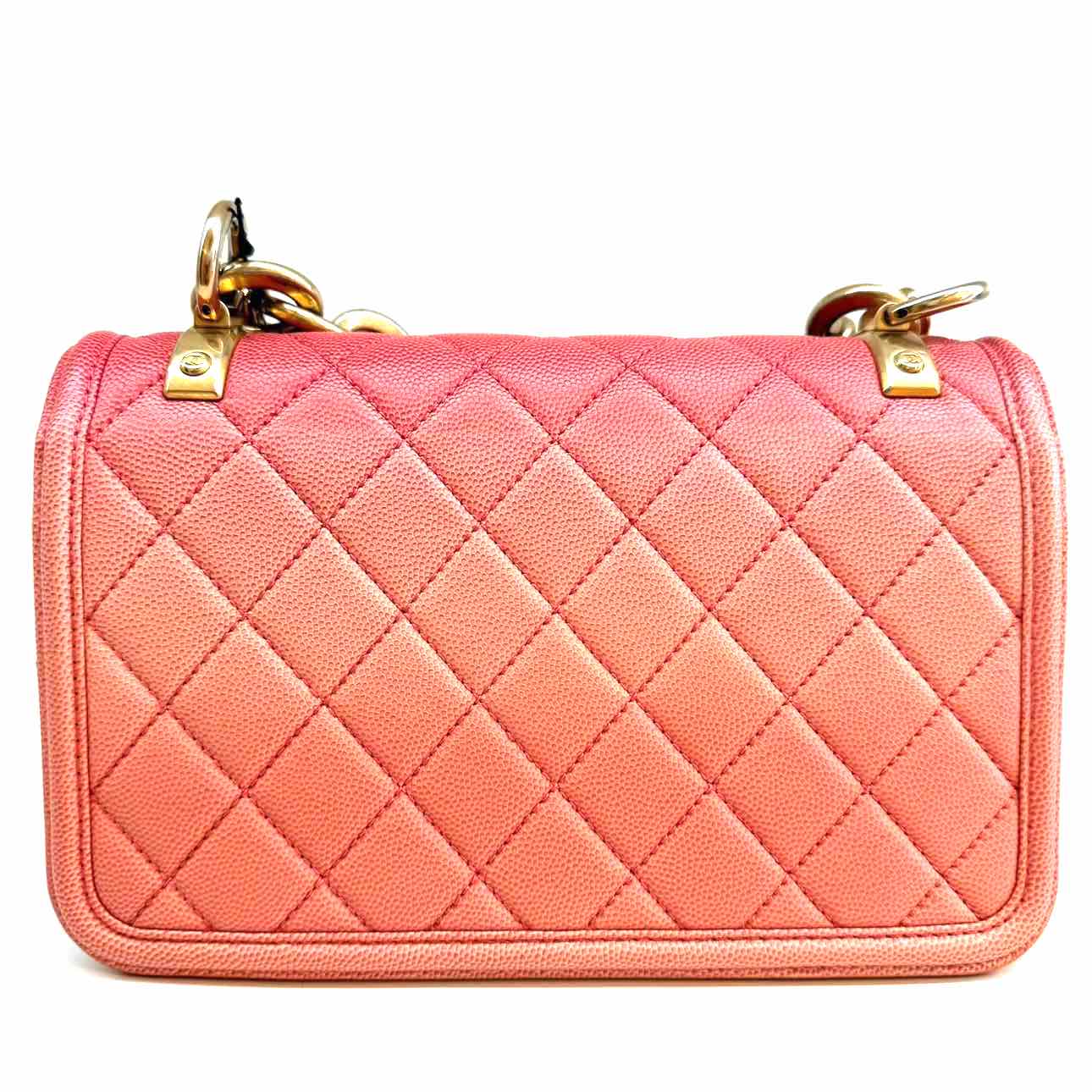 CHANEL Caviar Quilted Sunset On The Sea Medium Flap Bag Peach (Pre-Owned)