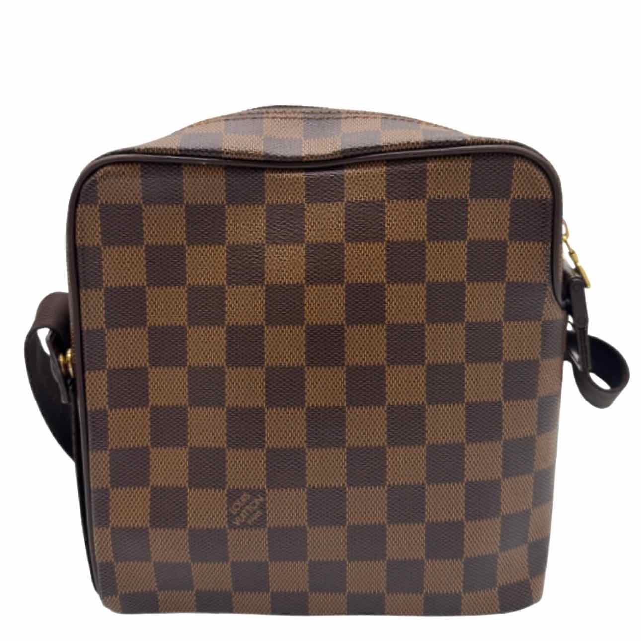 LOUIS VUITTON Damier Ebene Olav PM Messenger Bag Brown