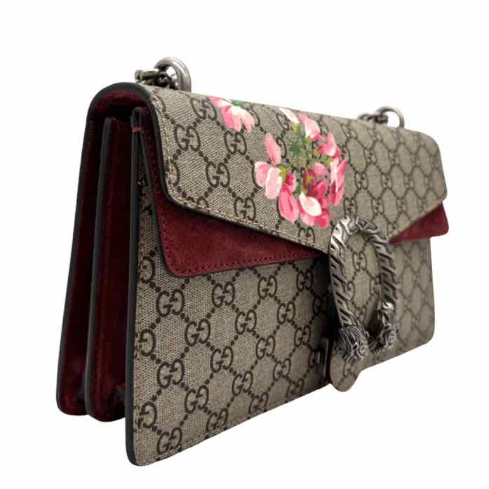 GUCCI Supreme Monogram Blooms Dionysus Shoulder Bag (Pre-Owned)