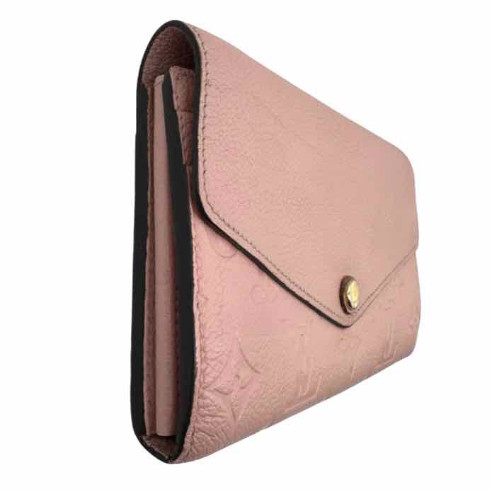 LOUIS VUITTON Empreinte Leather Sarah Wallet Rose Ballerine (Pre-Owned)