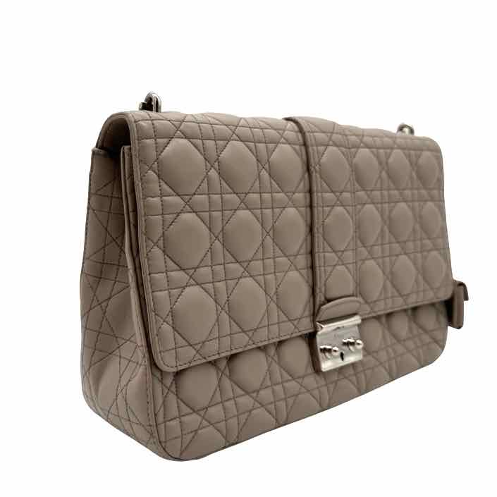 DIOR Cannage Lambskin Large Miss Dior Flap Grey (Pre-Owned)