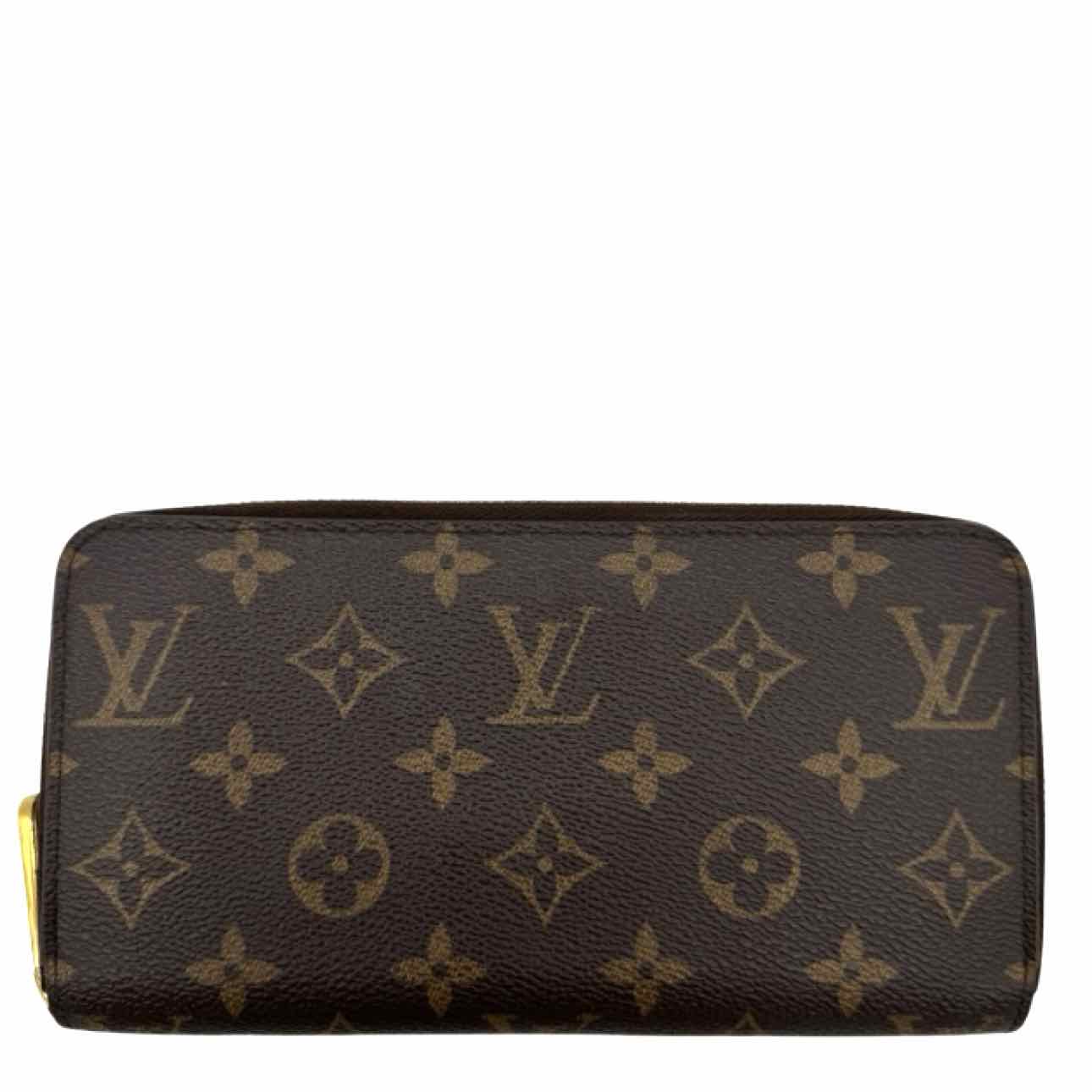 LOUIS VUITTON Monogram Canvas Zippy Wallet Brown