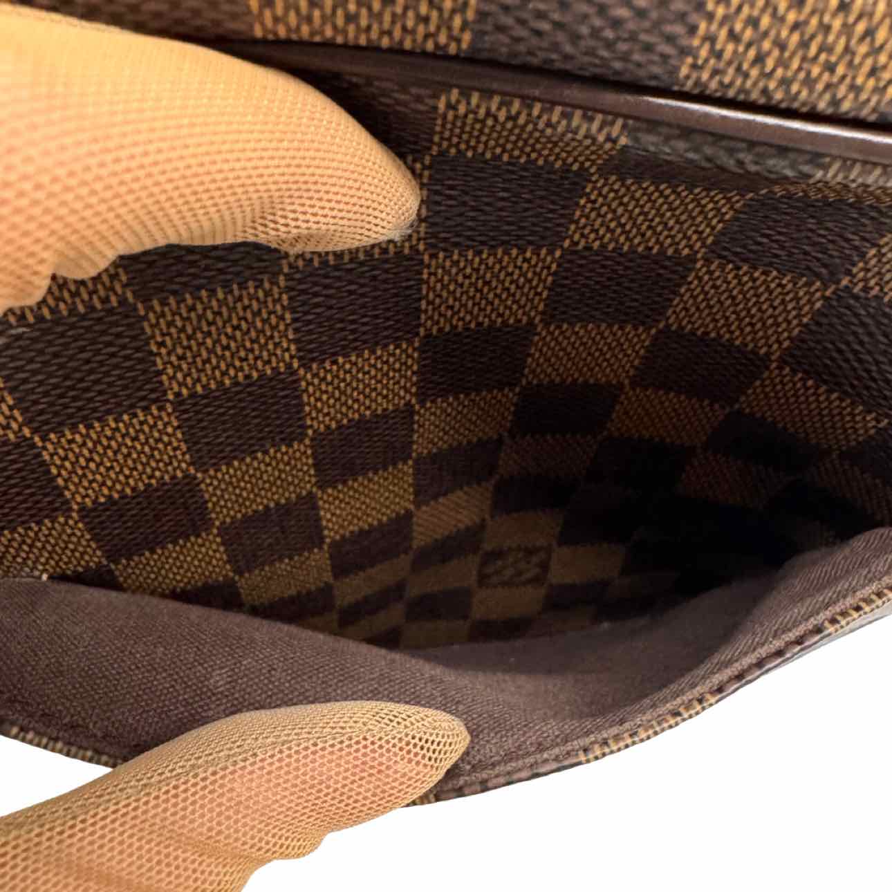 LOUIS VUITTON Damier Ebene Olav PM Messenger Bag Brown