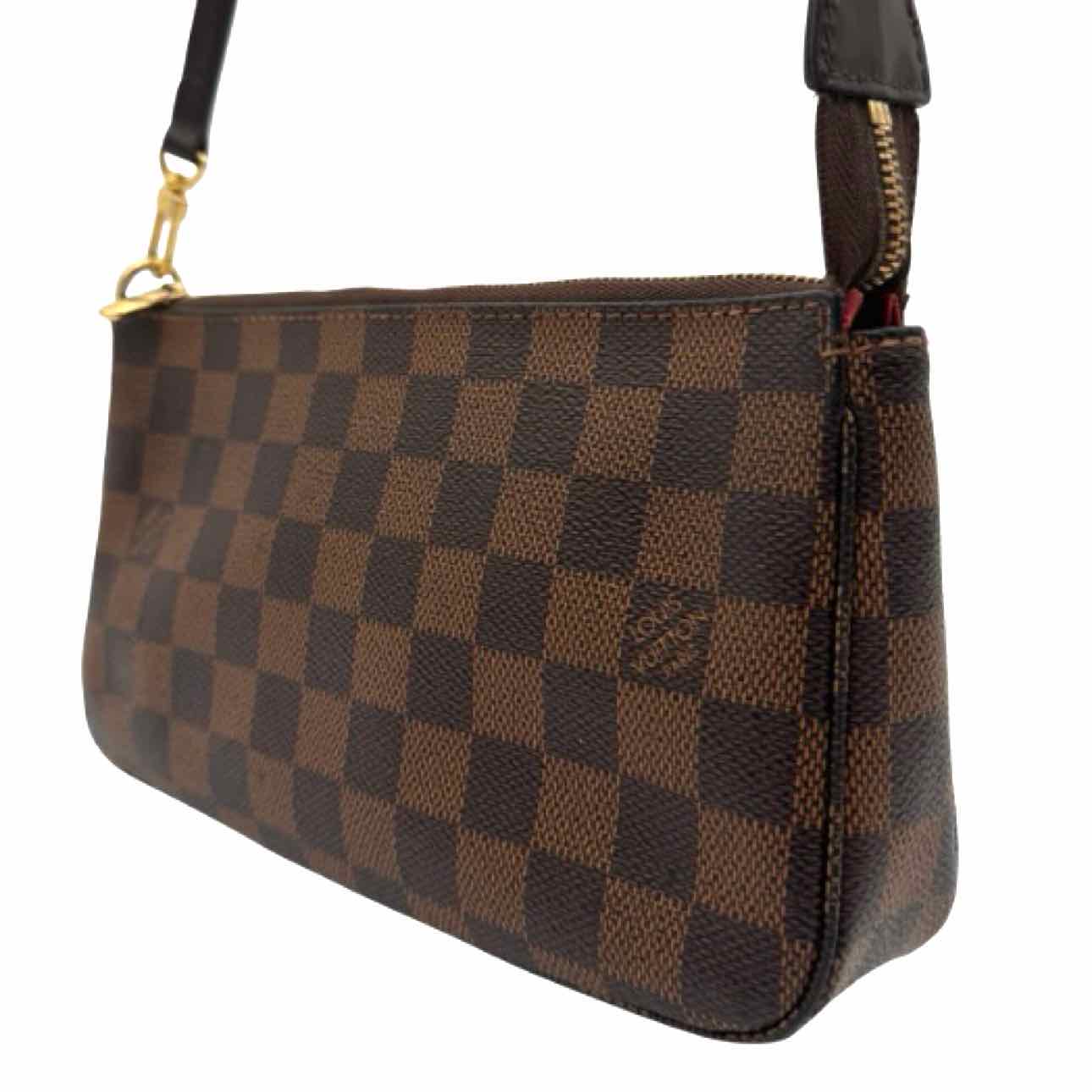 LOUIS VUITTON Damier Ebene Canvas Pochette Accessoires Brown