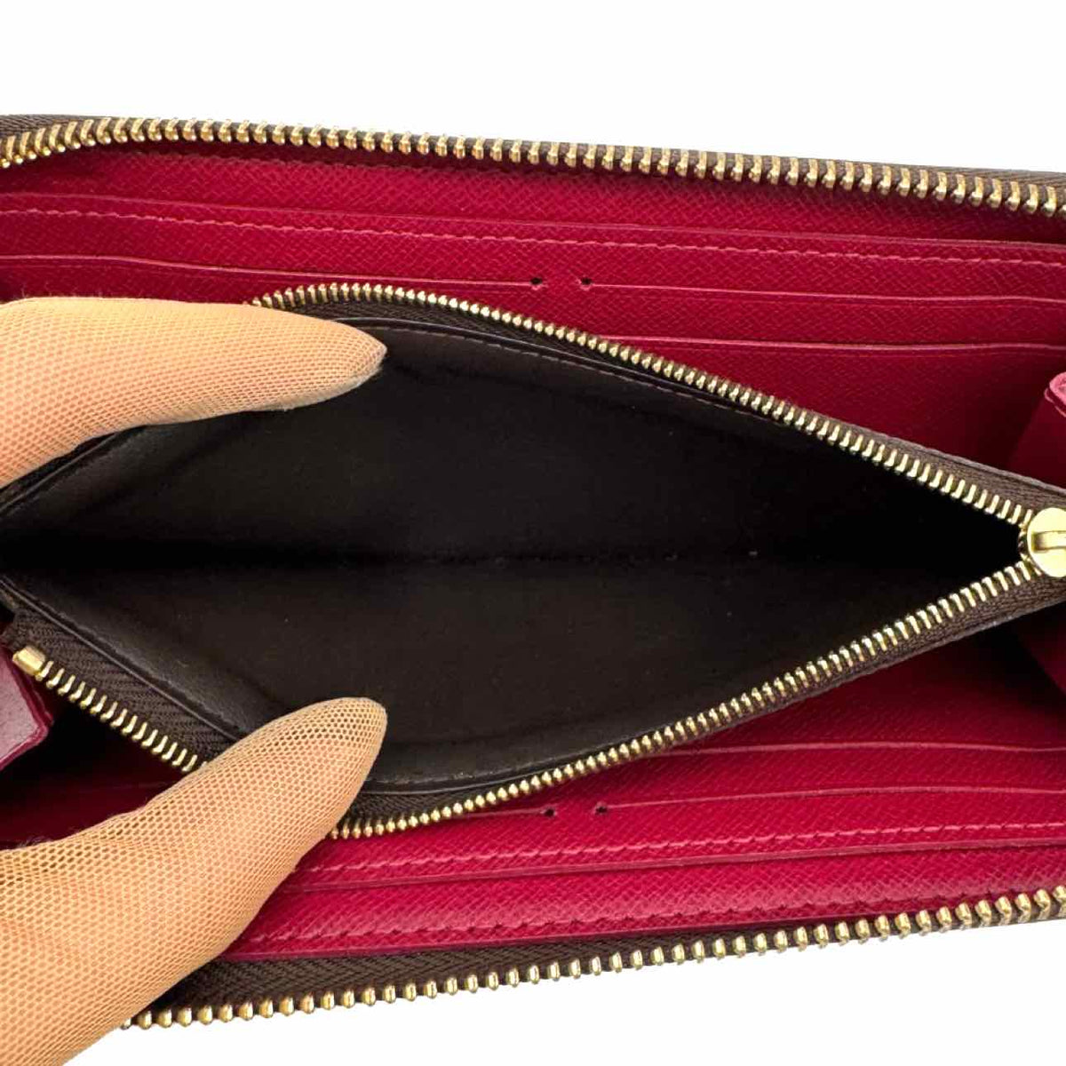 LOUIS VUITTON Monogram Canvas Clemence Wallet Brown