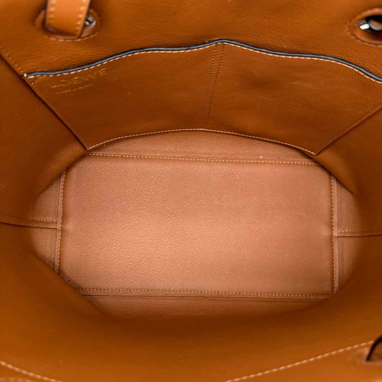 LOEWE Canvas Calfskin Medium Anagram Tote Bag (Pre-Owned)