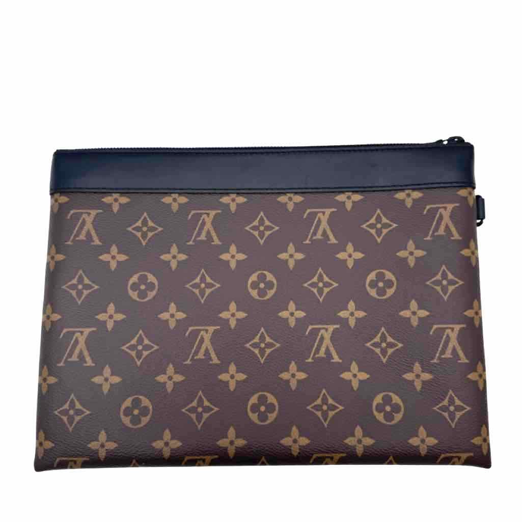 LOUIS VUITTON Monogram Canvas Macassar Clutch to Go (Pre-Owned)