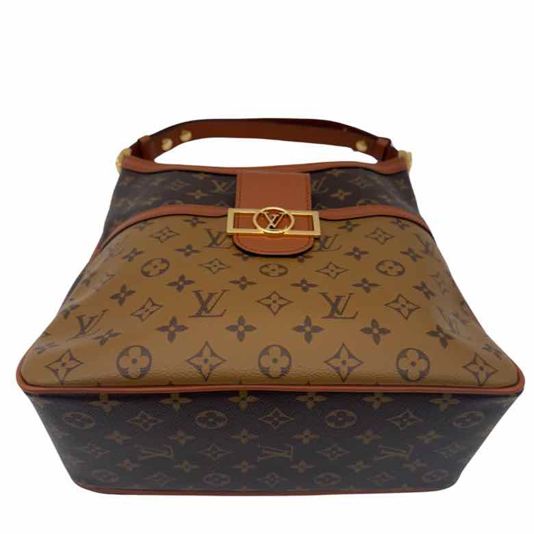 LOUIS VUITTON Monogram Reverse Canvas Dauphine MM Hobo Bag (Pre-Owned)