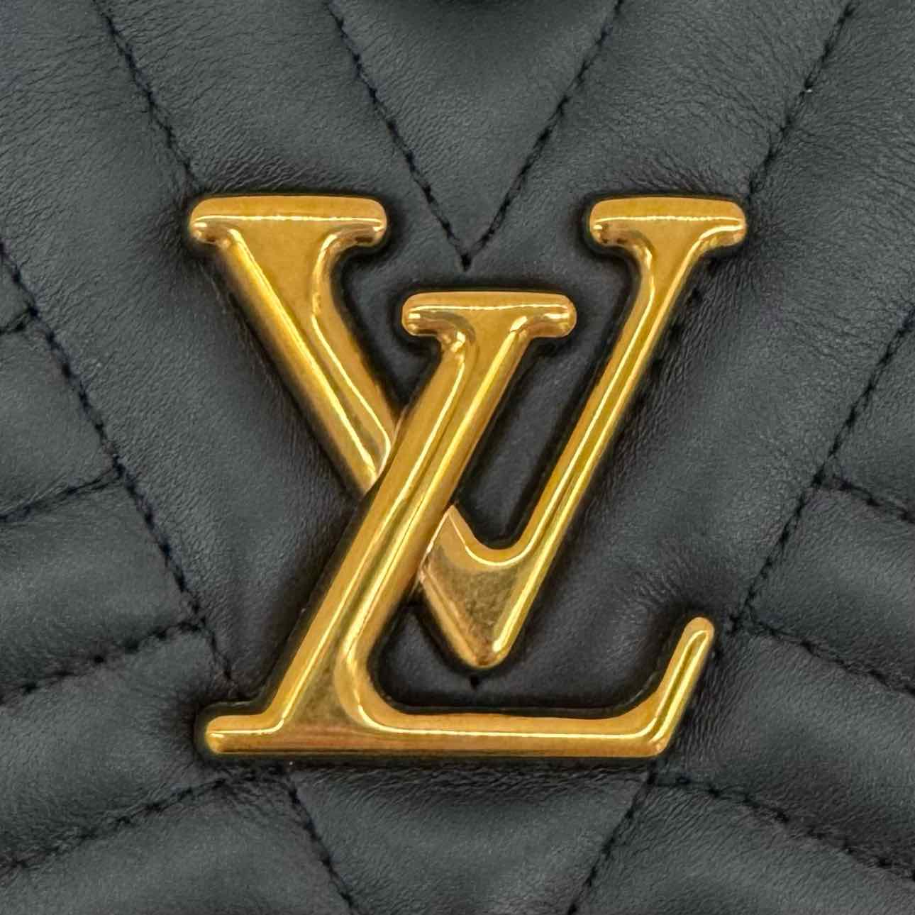 LOUIS VUITTON Calfskin New Wave Heart Crossbody Black