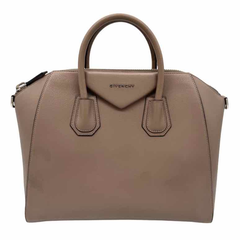 GIVENCHY Grained Goatskin Medium Top Handle Antigona Handbag Beige (Pre-Owned)