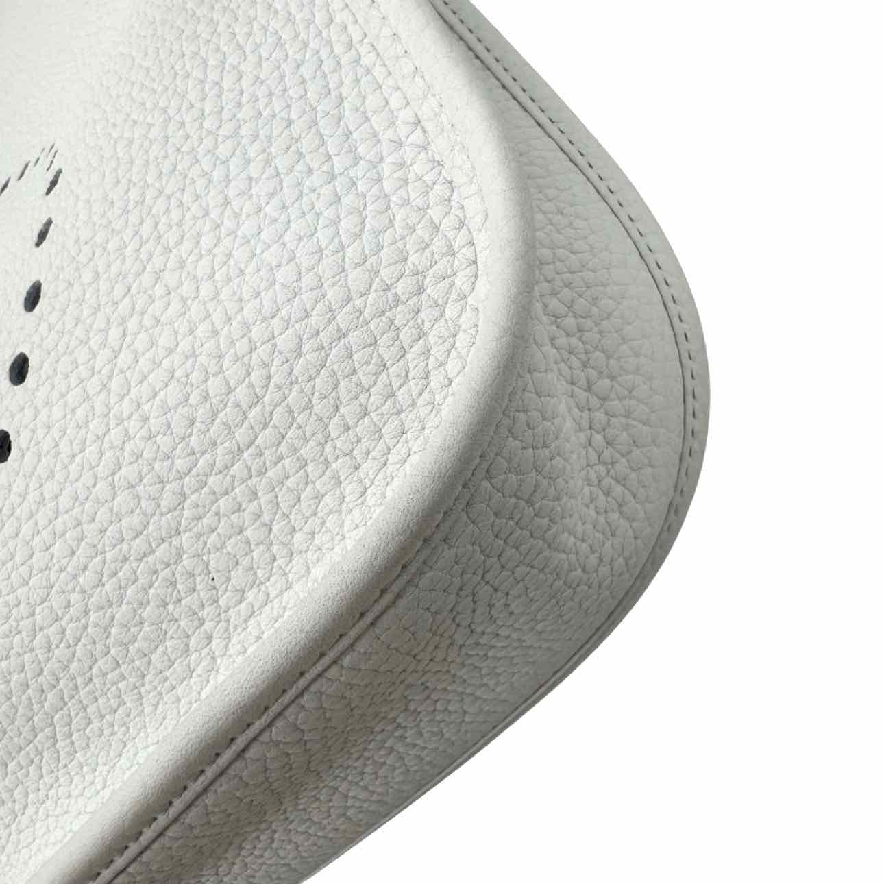 HERMES Clemence Evelyne III 29 Crossbody White