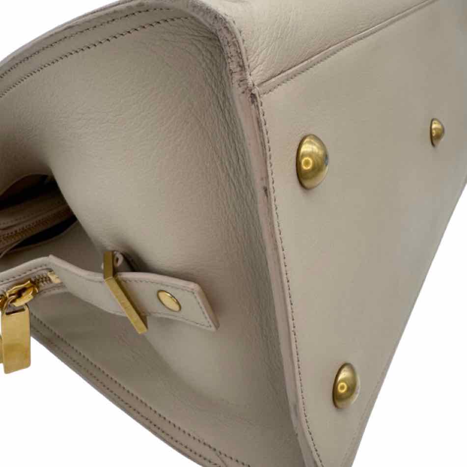 New Arrival - SAINT LAURENT Calfskin Medium Y Cabas Handbag Beige Gold HW