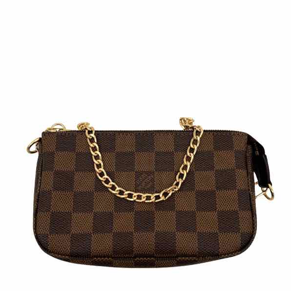 LOUIS VUITTON Damier Ebene Mini Pochette Brown (Pre-Owned)