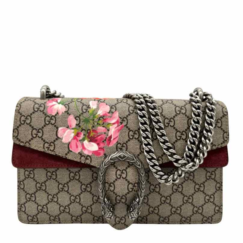 GUCCI Supreme Monogram Blooms Dionysus Shoulder Bag (Pre-Owned)