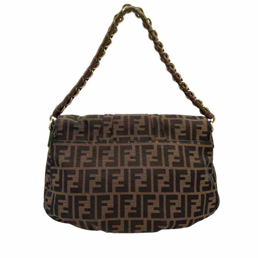 FENDI Mama Bucket Chain Shoulder Bag Green (Pre-Owned)