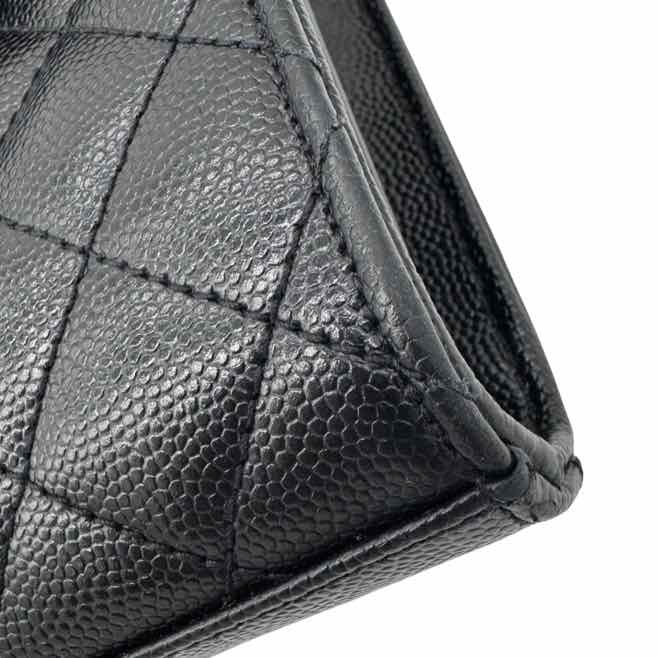 YVES SAINT LAURENT Grained Leather Envelope Triquilt Wallet On Chain (Pre-Owned)