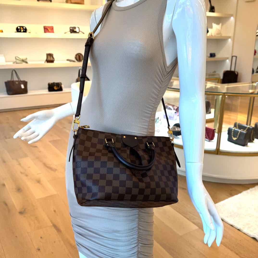 LOUIS VUITTON Damier Ebene Siena PM Brown