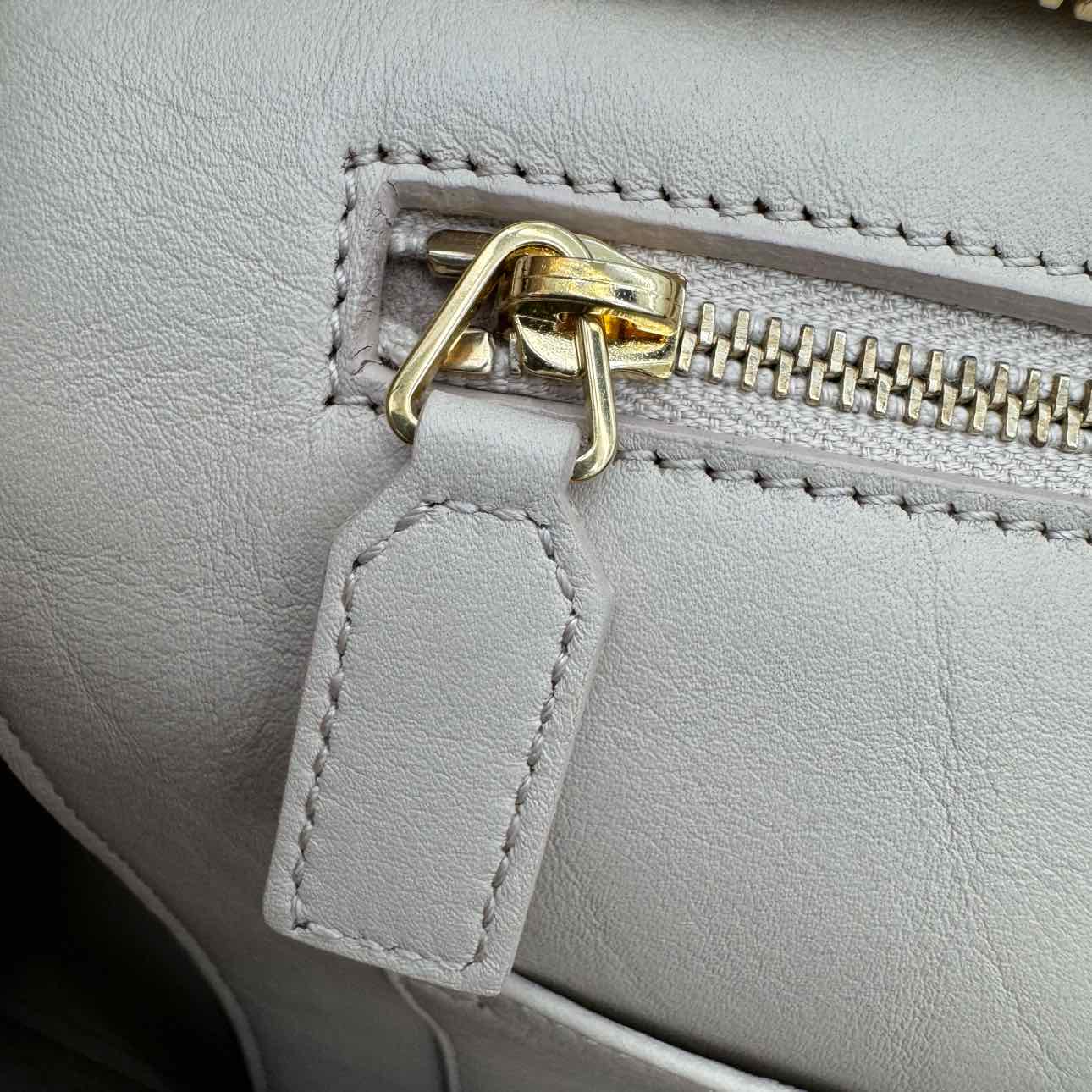 New Arrival - SAINT LAURENT Calfskin Medium Y Cabas Handbag Beige Gold HW