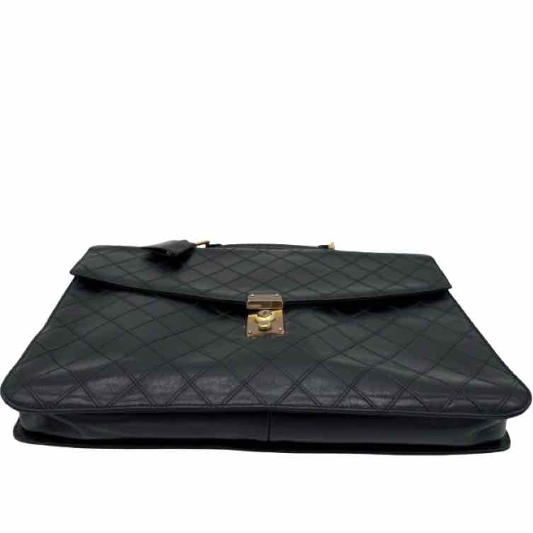 CHANEL Quilted Lambskin Vintage Briefcase Black (Pre-Owned)