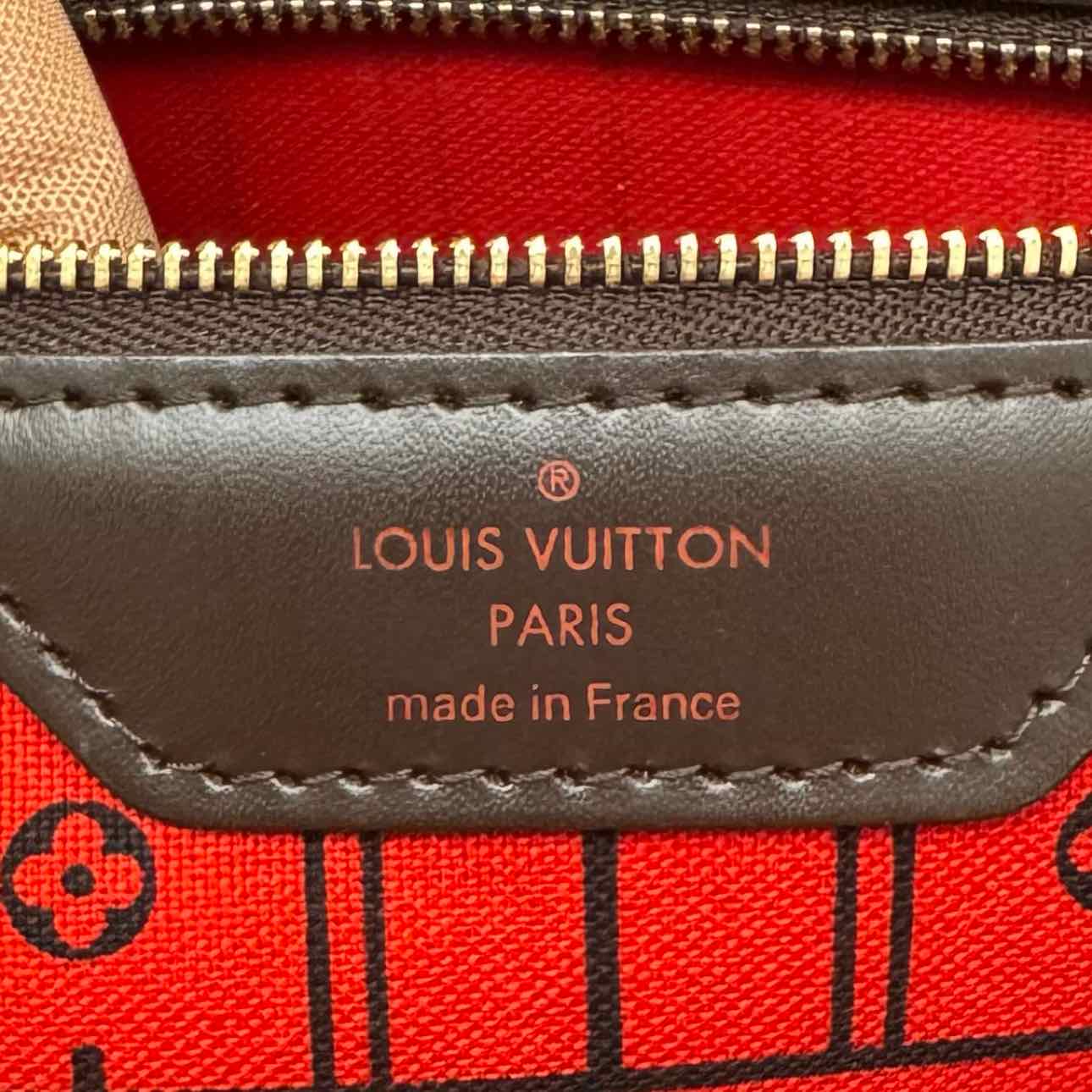 LOUIS VUITTON Damier Ebene Neverfull MM Brown