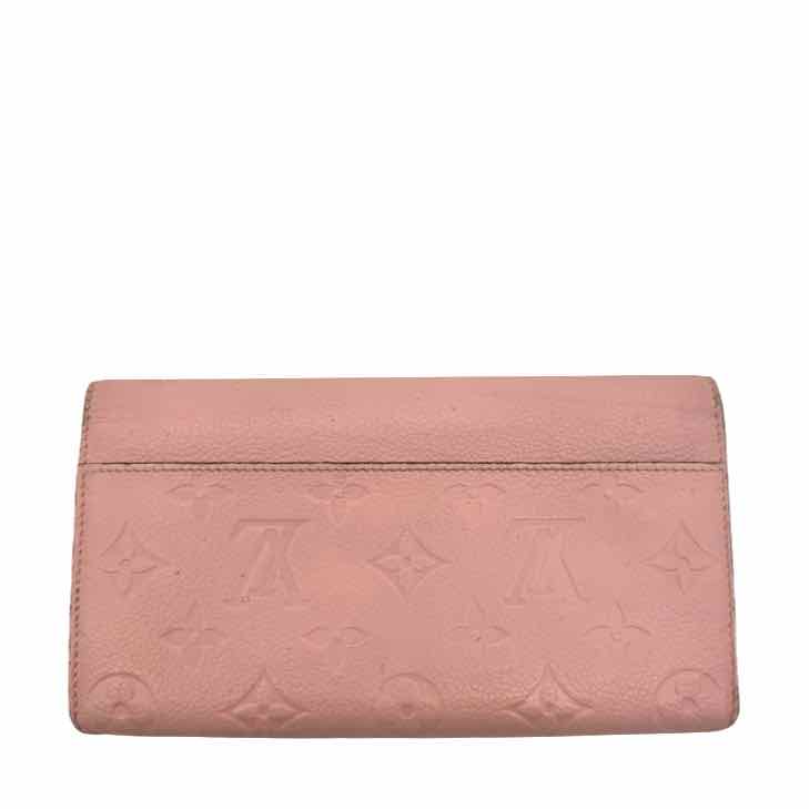 LOUIS VUITTON Empreinte Leather Sarah Wallet Rose Ballerine (Pre-Owned)