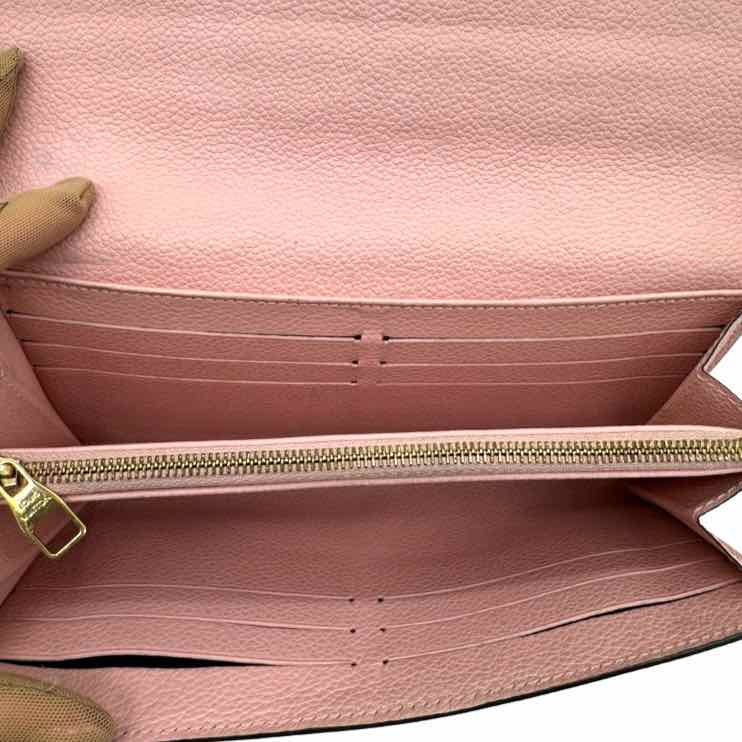LOUIS VUITTON Empreinte Leather Sarah Wallet Rose Ballerine (Pre-Owned)
