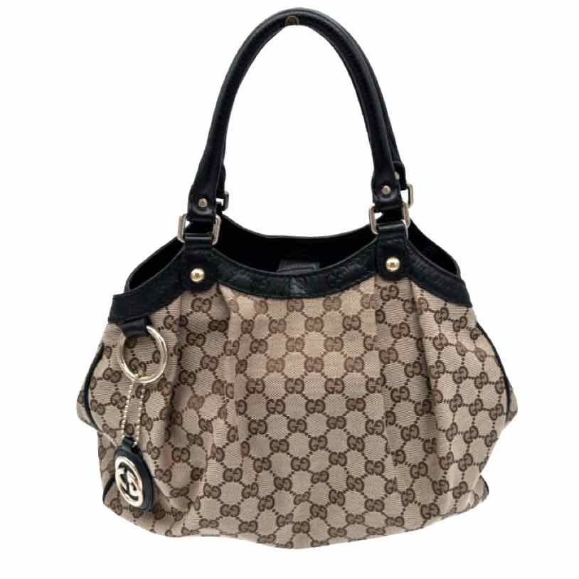 GUCCI GG Canvas Medium Sukey Shoulder Bag (Pre-Owned)