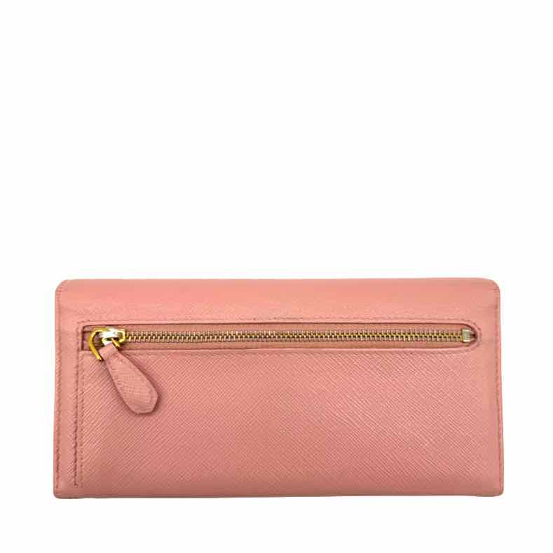 PRADA Saffiano Bow Continental Wallet Orchidea (Pre-Owned)